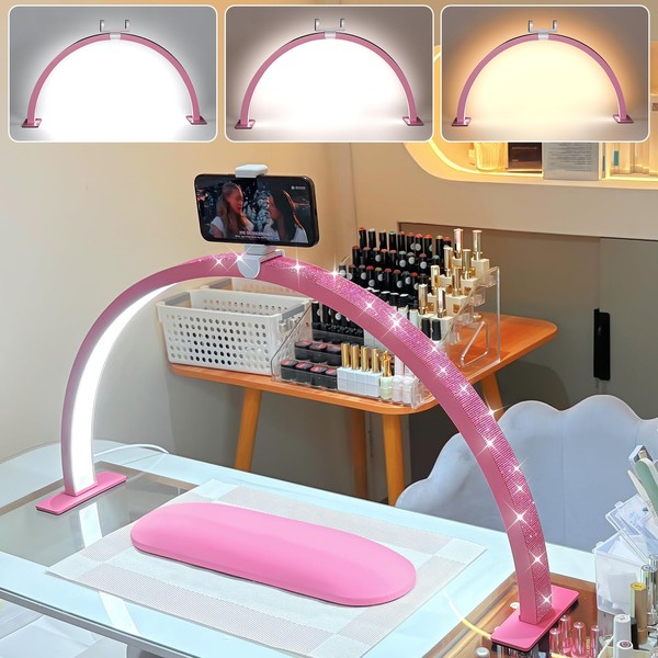 FFKJDM Half Moon Light for Nail Desk - 29-inch LED