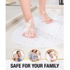 HITSLAM Oval Bath Mat Non Slip Anti Mould, 68 x