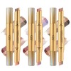 6 Colors Dual 3-Color Gradient Eyeshadow Stick,Metallic Cream Eye Shadow