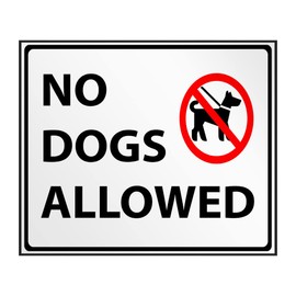 Industrial Decals Horizontal Vinyl Stickers No Dogs Allowed Sign Security Industrial Safety Sign Label Design Only 7x5Inches Design Only