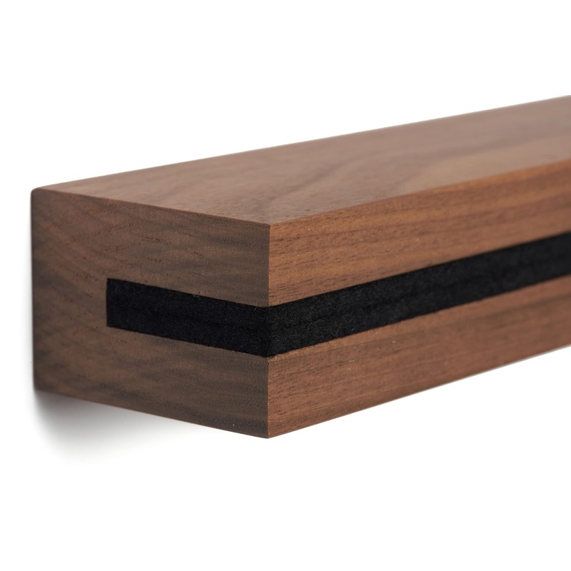 Buchenbusch urban design Key Hook Walnut Felt Insert Black (72