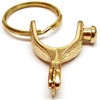 Show Me Country Brass Plated Engraved Movable Spur Key Chain,
