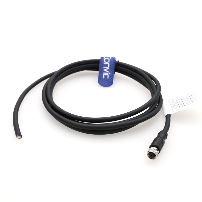 M8 Cable 8 Pin A Code Female to Open Aviation