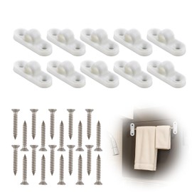 QYHON Set of 10 Wall Eyelets & Awning Eyelets for Caravan Awning - Includes 20 Screws - Caravan Accessories for Awning, Air Awning, Awning Accessories Attachment - Robust Camping Accessories