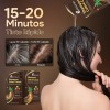Kaisasa 10pzs Shampoo Con Tinte Cubre Canas Natural Jengibre