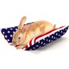 PETKNOWS 15.7X14 Inch Rabbit Bed, Padded Concave Bed for Small