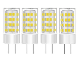HUIMEIJIA G5.3 LED Bulb 12-24v 4W Equivalent to 40W Halogen Bulb Non-dimmable Flicker-Free 360° 400LM (Warm White 3000K, 4 Pack)