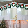 Jetec 10 Pcs Small Christmas Window Wreath with Red Bow