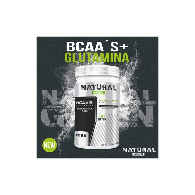 Aminoácidos Bcaas + Glutamina 1kg Green Sabores