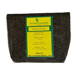 TnT Seed Company Alsike Clover, Food Plot Seed, 1/2 Acre, Drought Tolerant, Offers Year Round Forage for Wildlife, Perennial, Pollinator Friendly, Quick to Establish, 4 lb Bag