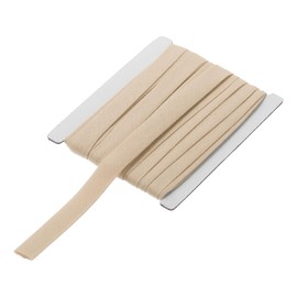 MECCANIXITY 1/2 Inch Double Fold Bias Tape Continuous Bulk Cotton Bias Tape for Sewing Seaming Quilting Hemming Binding Crafts (Khaki 6 Yards)