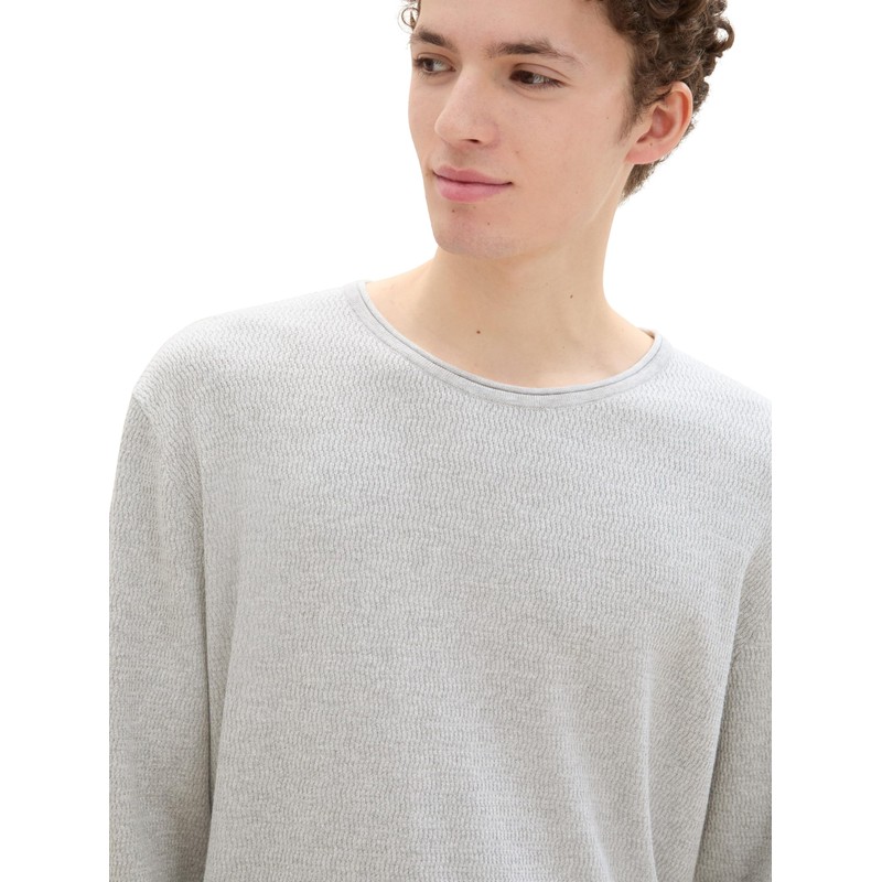 TOM TAILOR Denim Men's Basic Pullover with Crew Neck and