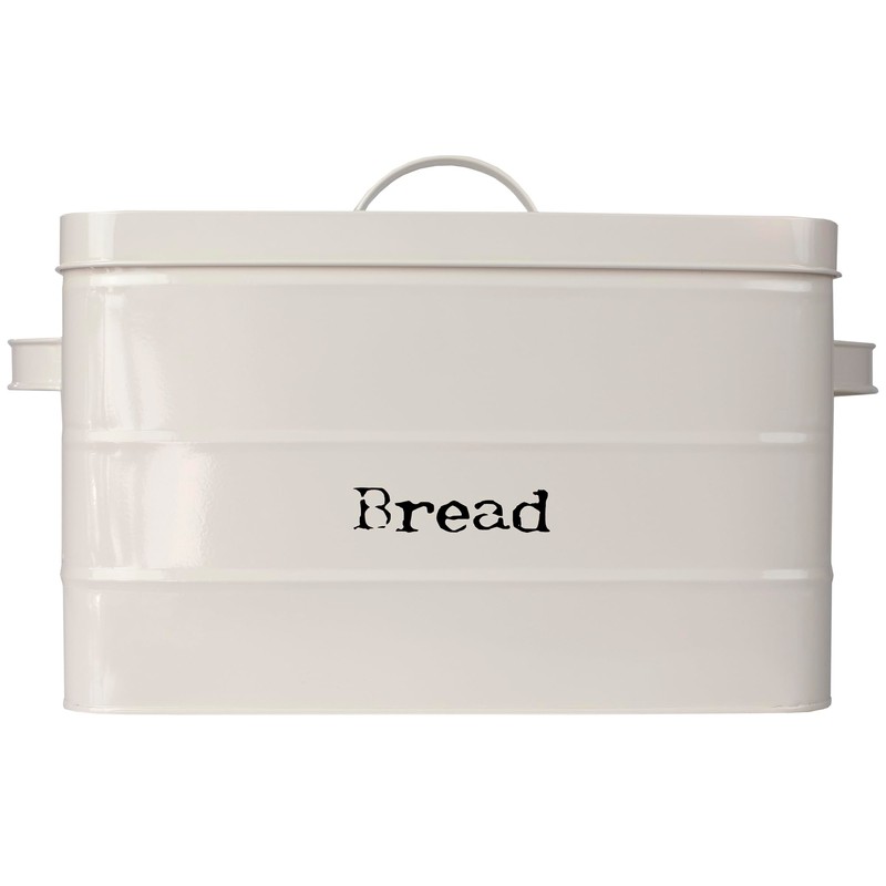 Home Basics Tin Canister Collection, 13-Liter Bread Box with Cover,