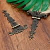 Cionyce 4Pcs Tee-Strap Hinges Heavy Duty Hinges Hardware Antique Bronze