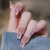 Light Pink Press on Nails Long Coffin Fake Nails Full