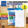 [4PCE] Xtra Kleen Dehumidifier Bag with Hanger, Effective Moisture Absorption,