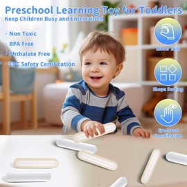 STARBOLO Ball Pit Balls for Toddlers - Pack of 100 Balls 5.12inches Crush Proof Plastic Toy Balls for Toddlers Ball Pits, Ball Pit Play Tent, Baby Pool Water Toys(Beige Clear)