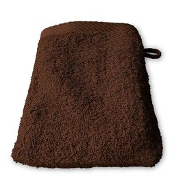 Lanudo Pure Line Washcloth Wash Mitt 100% Cotton 21 x 15 cm Brown