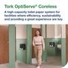 Tork OptiServe 4-Roll Coreless Toilet Paper Dispenser Black T7/T5, Vertical
