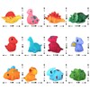Ganowo 12PCS No Hole Dinosaur Bath Toys for Toddlers 1-3,