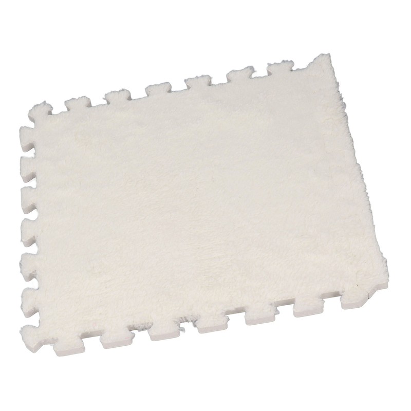 10pcs Plush Foam Floor Mat Thickened Cuttable Interlocking Carpet Tiles
