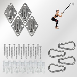 DBIGQ Heavy duty Resistance band wall anchor, Space Saving Workout Anchors Wall Resistance with Hook for Fitness Bands, Hammock Stand Swing Chair Yoga Swing Ceiling Hook Indoor Outdoor Use