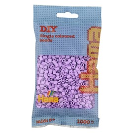 Hama Beads Bag | Approx. 1000 Midi Fuse Beads | Mosaic Decoration Arts & Craft for Creative Children Ages 5+ | Pastel Lilac