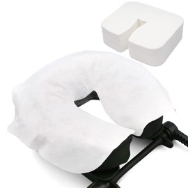 RNGWAPER Pack of 200 Face Cushions for Massage Table, Nose Slot Cloths, Massage Table, Disposable Cushion for Headrest of Massage Table, Disposable Headrest Cover for Massage Table and Treatment Table