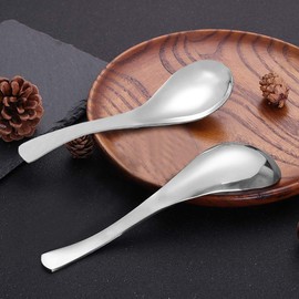 SourceTon 6 x Stainless Steel Soup Spoons Heavy Duty 14cm