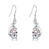 JERWLI Sterling Silver Possum Heart Dangle Earrings