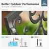 MFSTUDIO 43.7 Inches Outdoor Garden Bench, Cast Iron Metal Frame