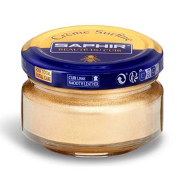 SAPHIR Creme Surfine Pommadier Shoe Polish - Beeswax Cream for Leather Products - Pale Gold