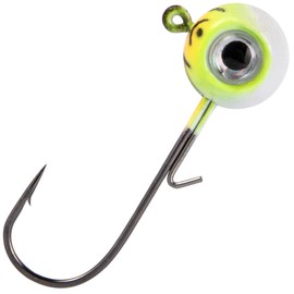 Dr.Fish 10 Pack 3D Eye Fishing Jig Heads Freshwater Fishing Jigs for Bass Walleye Crappie Round Ball Jig Heads Swimbait Jigs Trout Bluegill Panfish 3/16oz