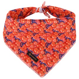 DOGWONG Fall Maple Dog Bandana Cotton Washable Soft Dog Scarf Thanksgiving Dog Bibs Bandana for Boys Girls Square Adjustable Dog Bandanas for Small