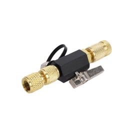 Shkalacar Shkalacar HVAC Valve Core Tool, Dual O Loop Ball Valve Sealing Brass Stainless Steel Stem Removal Extractor, with 1 4 and 5 16 SAE Ports, for R22 R12 R407 R410 R410A R134A