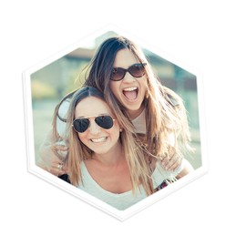 ORWONet ORWO Hexagon Pictures, Photo Tile, Size S, Hexagon Photo Wall, Includes Mounting Material, Design Hexagon Photo as Wall Picture, Photo Collage