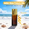 Warmify Rose Quartz Roller Bottles for Essential Oils, 50ml Refillable