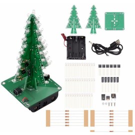 DIY Electronic Christmas Tree with 7 Colours, LED Christmas Tree 60 x 60 x 136 mm