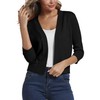Women's 3/4 Sleeve Open Front Bolero Cardigan Shrug Solid Cardigan