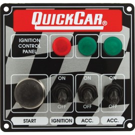 QuickCar Racing Products 50-025 4-3/8" High Ignition Switch with 2 Indicator Lights