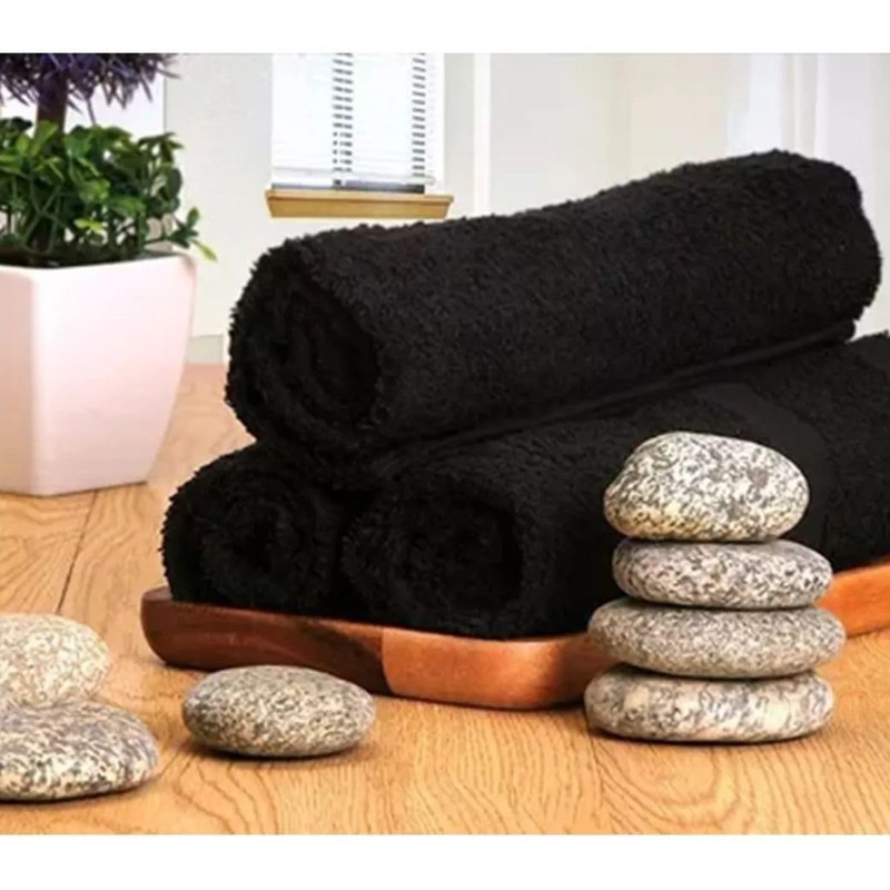 La Josefina 6 Toallas Negra 30 X 30 Multiuso Facial