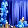 Royal Blue Backdrop Curtains for Parties, Soft Fabric Drapes Royal