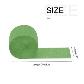 MECCANIXITY Crepe Paper Streamer Crepe Paper Decoration 82ft Long 1.8 Inch Wide for Birthday Party Wedding Thanksgiving Christmas Decorations DIY, Lime Green Pack of 2
