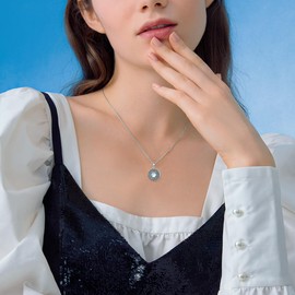 MEIDERBO Filigree Moonstone Locket Necklace that Hold Pictures 925 Sterling Silver Vintage Photo Locket Pendant Necklace Moonstone Jewelry Gifts for Women, One Size, Sterling Silver, No Gemstone