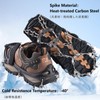 JEELAD Crampons, 24 Prong Chain Spike, Kanjiki, 201 Stainless Steel,