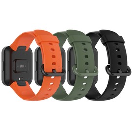 TenCloud Bands for Redmi Watch 2 Lite Wristband Compatible with Xiaomi Redmi Watch 2 Lite/Redmi Watch 2 Smartwatch Waterproof Replacement Band Strap for Redmi Watch 2 Lite (Orange+Dark Green+Black)