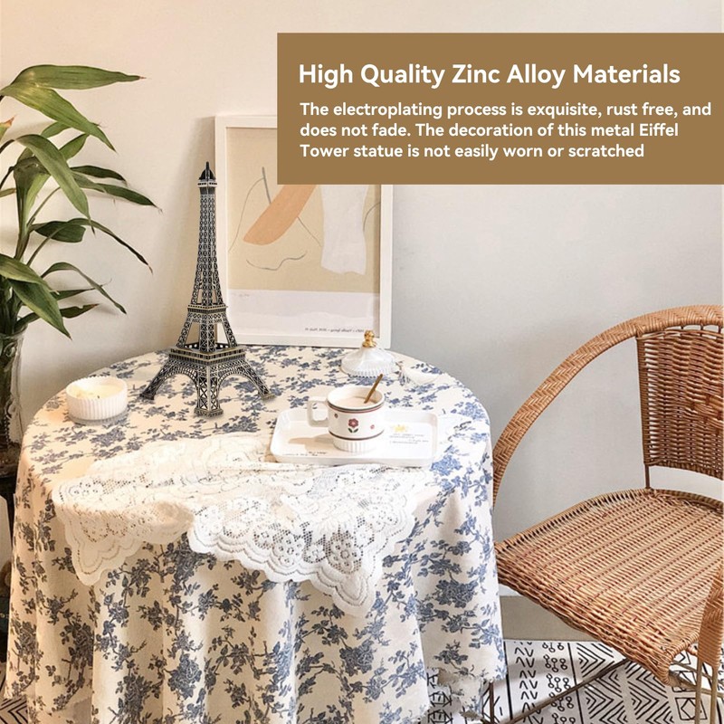 Eiffel Tower Statue Decor, Bronze Metal Paris Eiffel Tower Decor