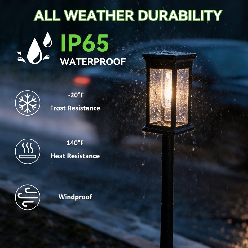 Shruy Bright Solar Pathway Lights Outdoor, 8 Pack Upgraded Solar