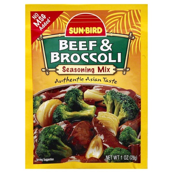 Sunbird Seasoning Beef & Broccoli 1.0 OZ(Pack of 4)4