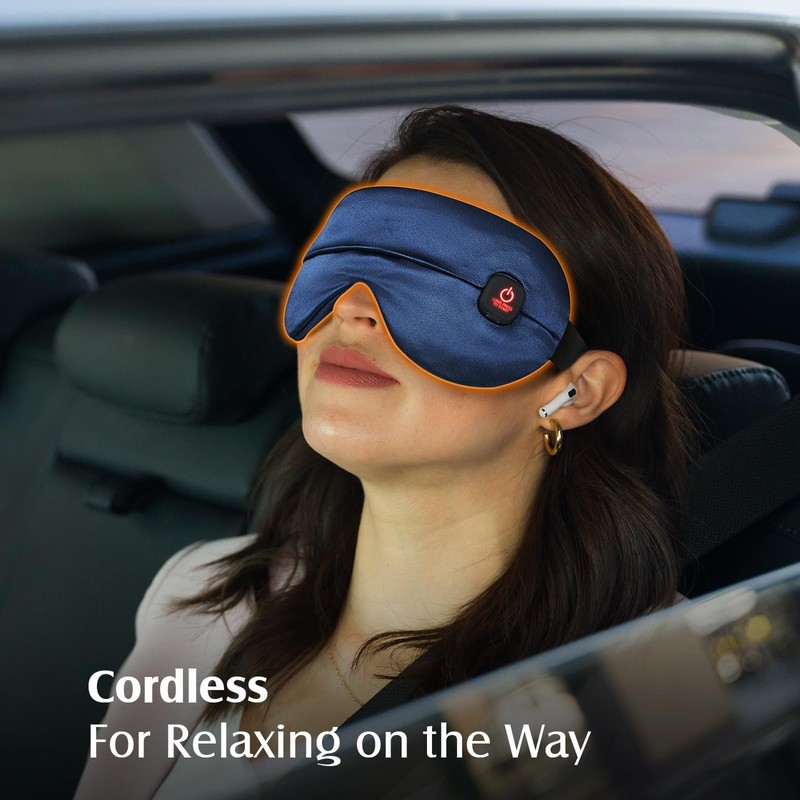 YFONG 1 Pack Cordless Heated Eye mask + 1 Pack